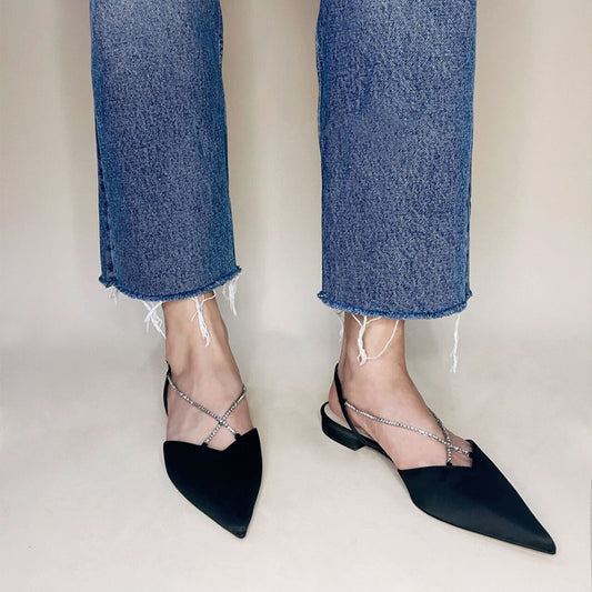 Women Pointed Toe Slingback Sandals