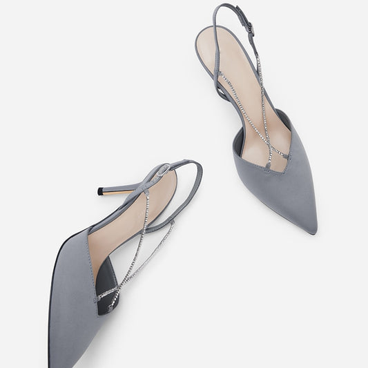 Women Pointed Toe Slingback Sandals