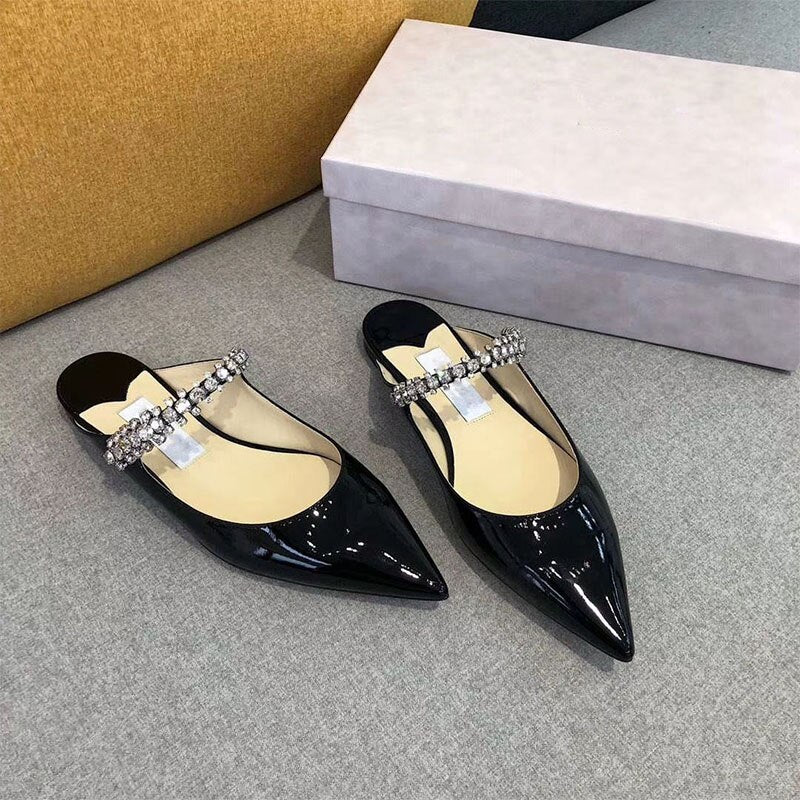 Women Patent Leather Sandals Slippers
