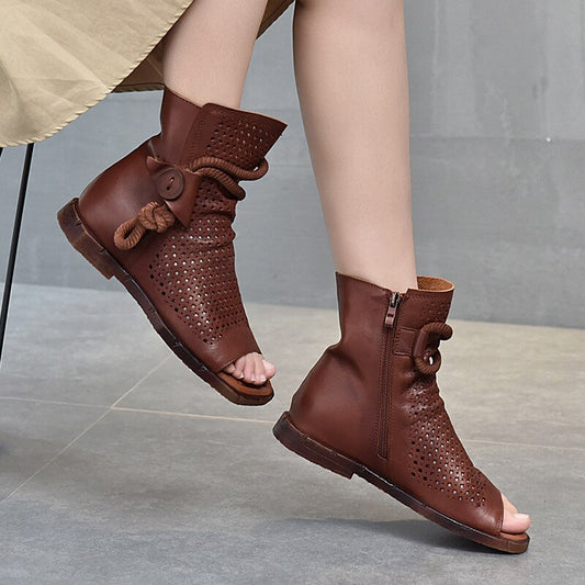 Women Sandals Flat With Genuine Leather