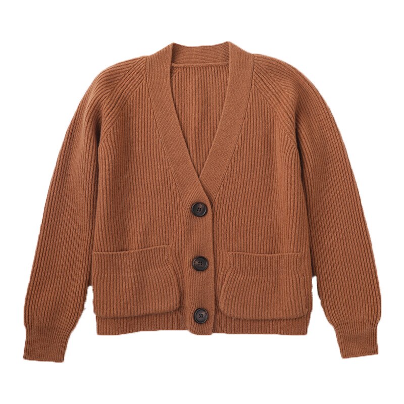 Women 100% pure wool sweater jacket