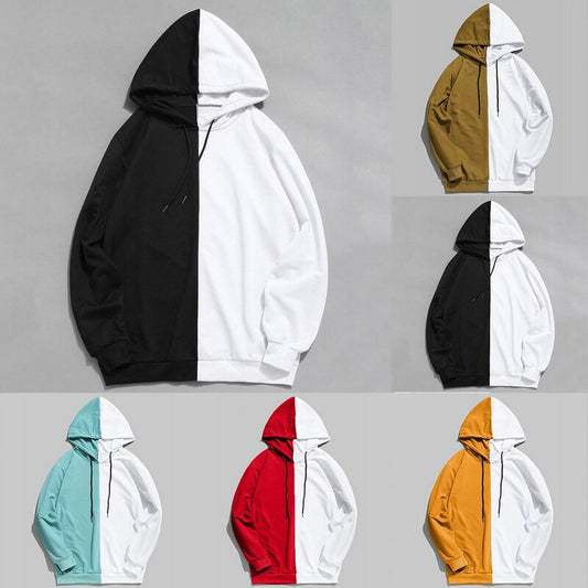 Cool Hoodies Men Patchwork Top Cloth