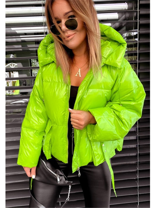 Women Cotton Padded Zip Up Jacket