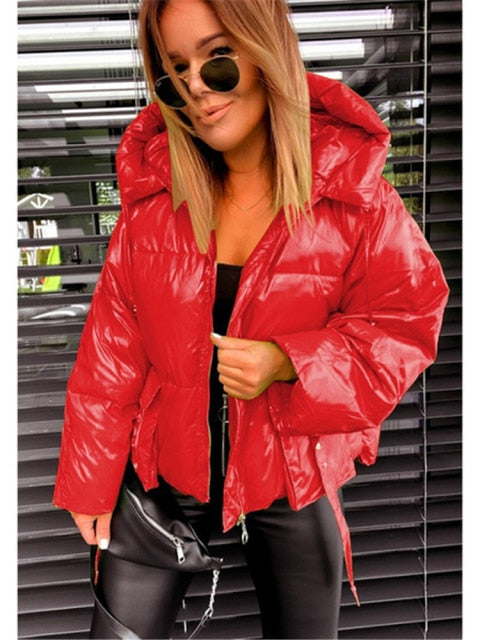 Women Cotton Padded Zip Up Jacket