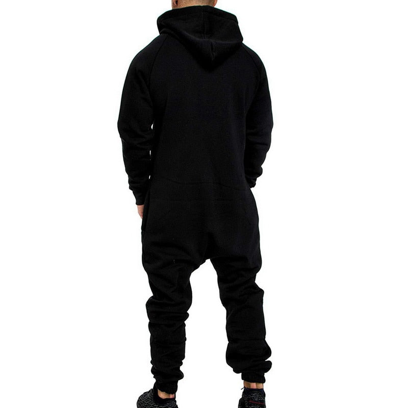 Men's Hooded Jumpsuit Casual Suits