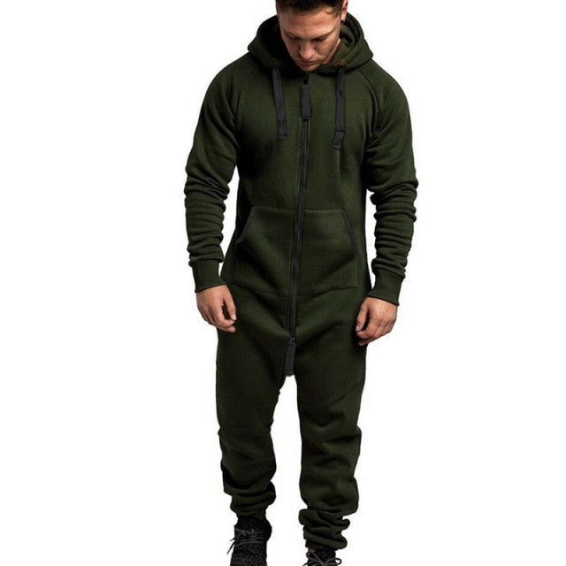 Men's Hooded Jumpsuit Casual Suits