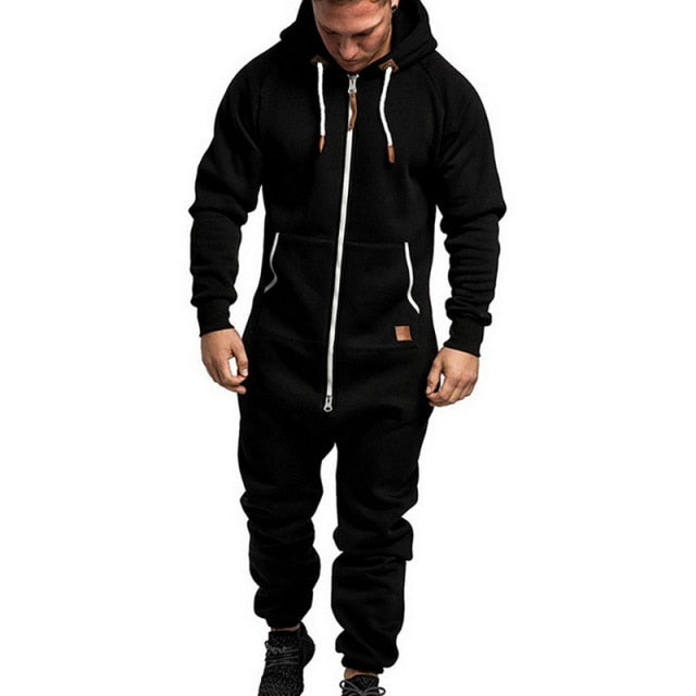 Men's Hooded Jumpsuit Casual Suits