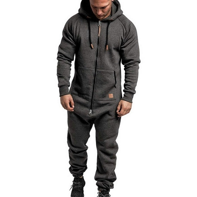 Men's Hooded Jumpsuit Casual Suits