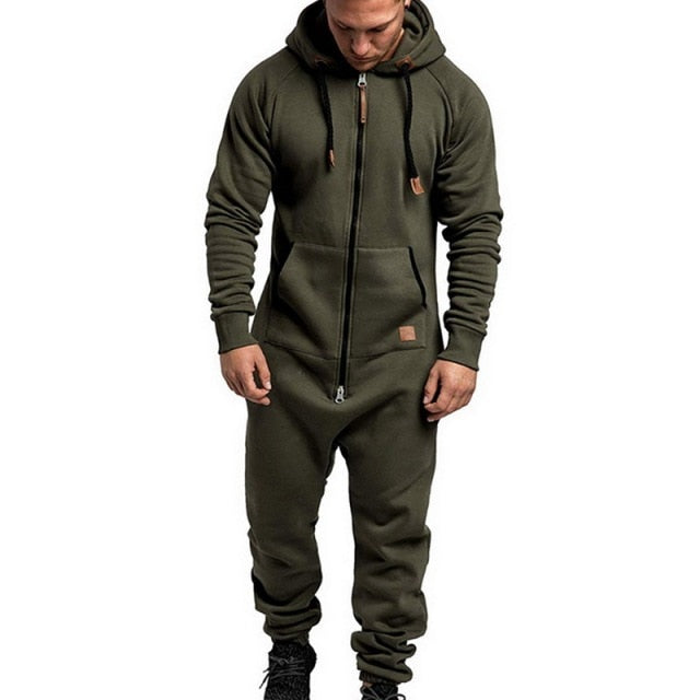 Men's Hooded Jumpsuit Casual Suits
