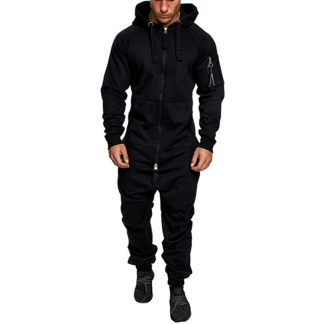 Men's Hooded Jumpsuit Casual Suits