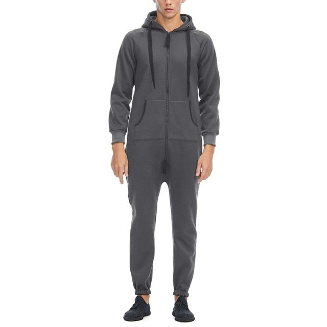 Men's Hooded Jumpsuit Casual Suits