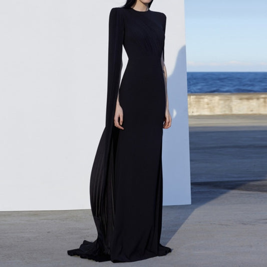 Women Pleated Long Temperament Dress