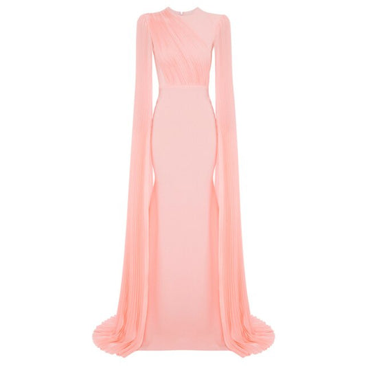Women Pleated Long Temperament Dress