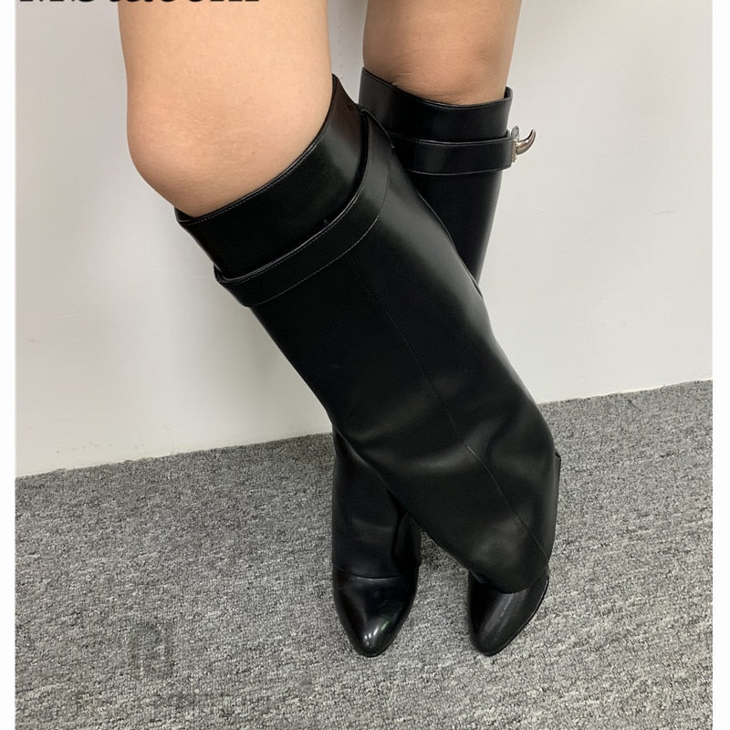 Women Sexy Slip-on Knee High Boots