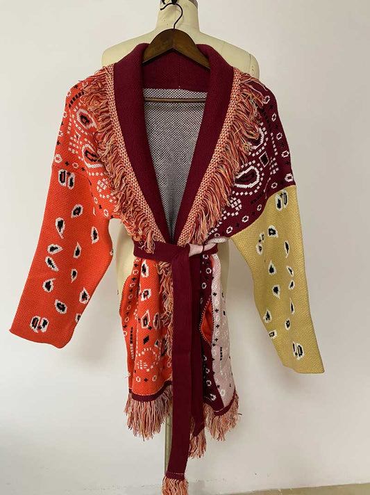 Women's bohemian cardigan sweater