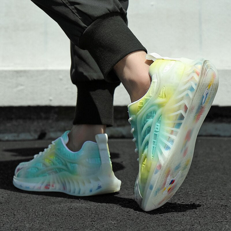 Men's Popcorn Shoes Rainbow Jelly Sneakers