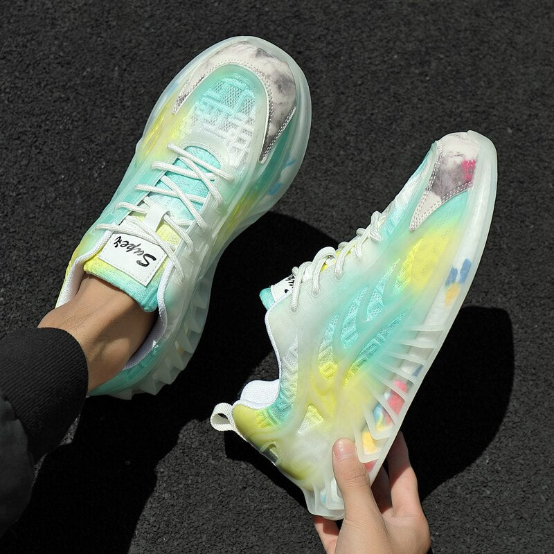 Men's Popcorn Shoes Rainbow Jelly Sneakers