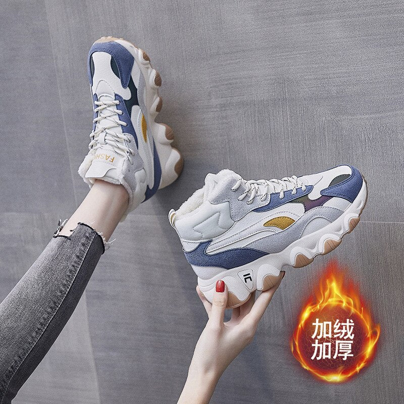 Women Warm Fur Plush Casual Shoes