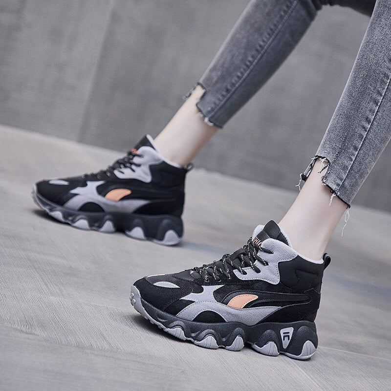 Women Warm Fur Plush Casual Shoes