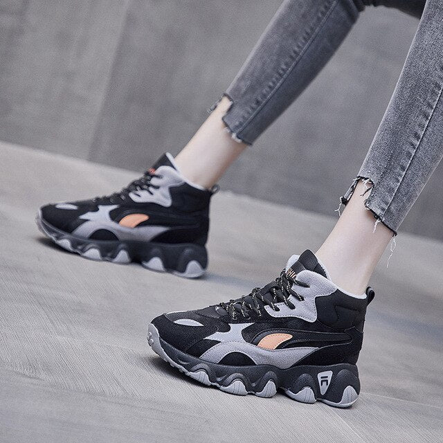 Women Warm Fur Plush Casual Shoes