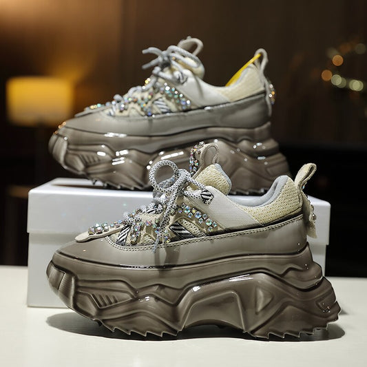 Women's Casual Shiny Platform Shoes