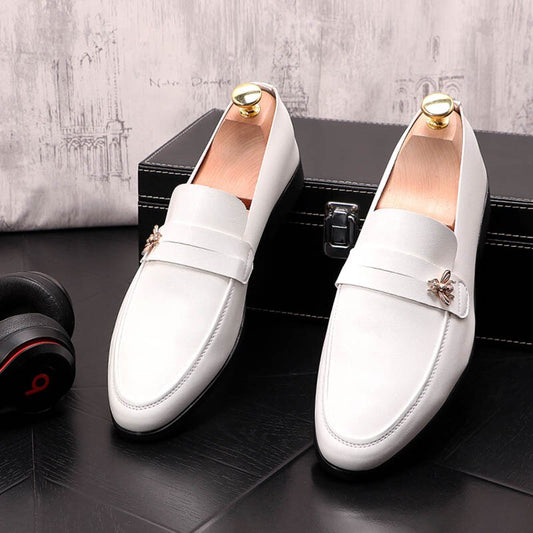 Slip On Flats Prom Shoes Loafer Male