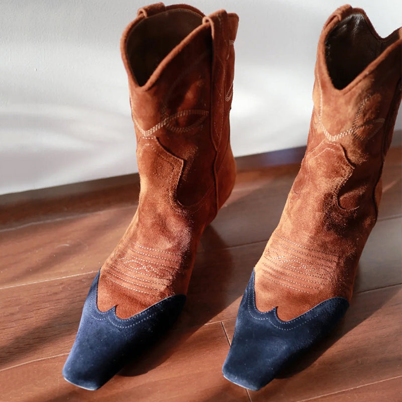 Low-heel Cowboy Western Short Boots