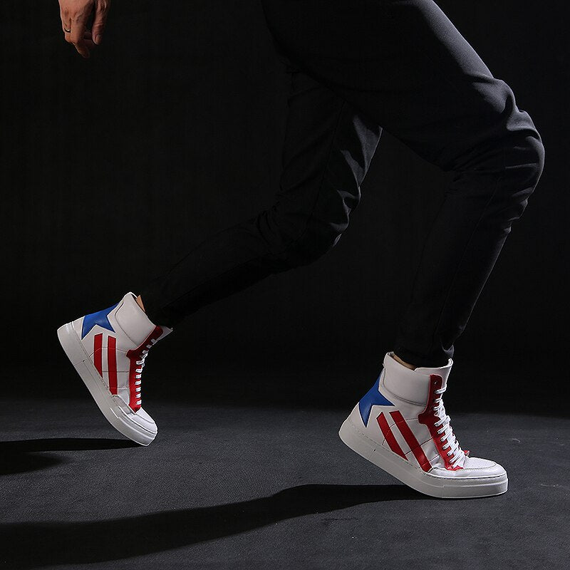 メンズ 厚底 身長アップ レースアップ 牛革 アクティブシューズ