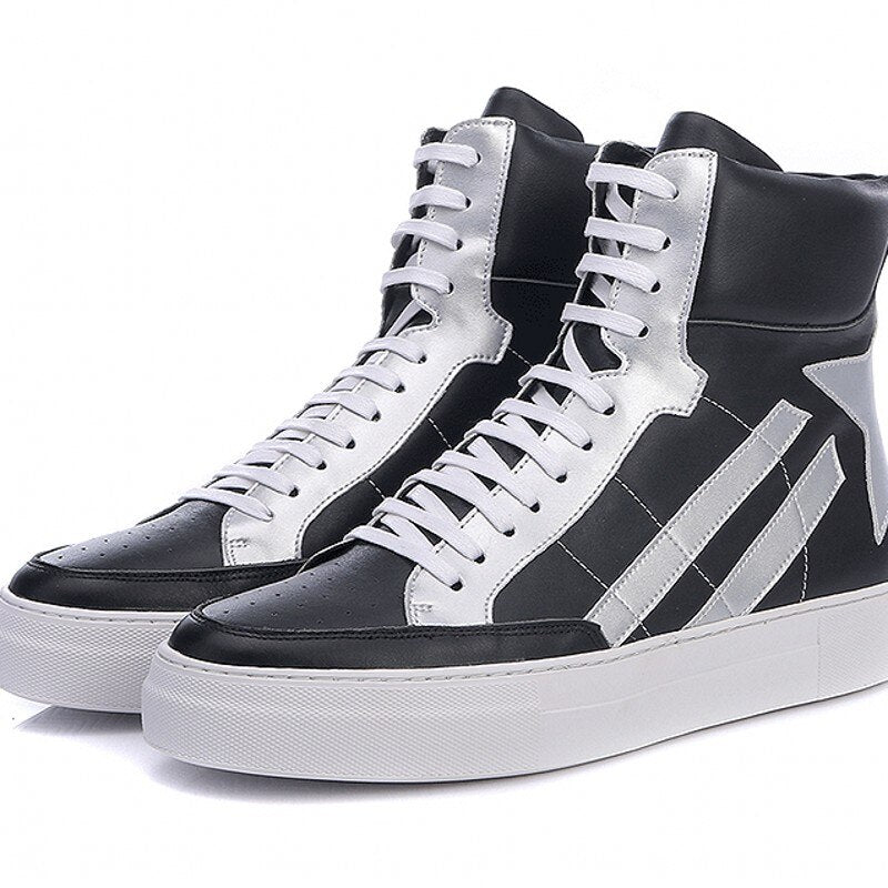 メンズ 厚底 身長アップ レースアップ 牛革 アクティブシューズ