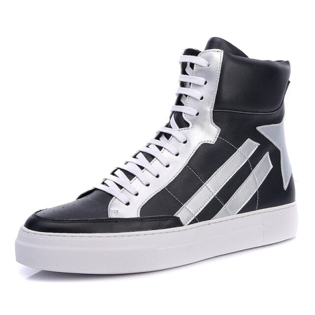 メンズ 厚底 身長アップ レースアップ 牛革 アクティブシューズ