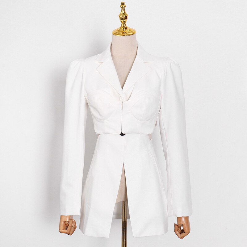 Sexy Hollow out Women Patchwork Blazers Tops