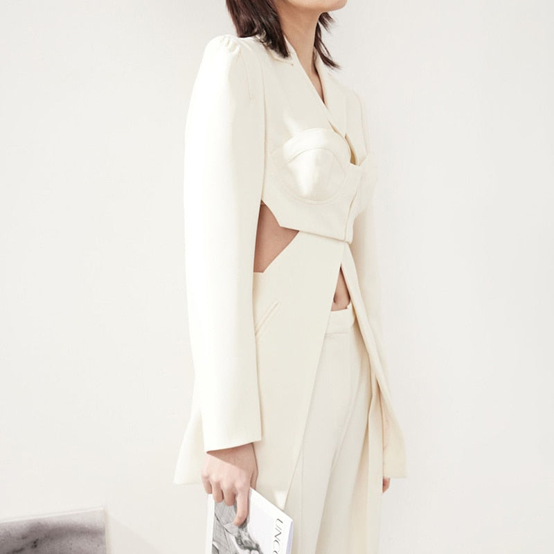 Sexy Hollow out Women Patchwork Blazers Tops