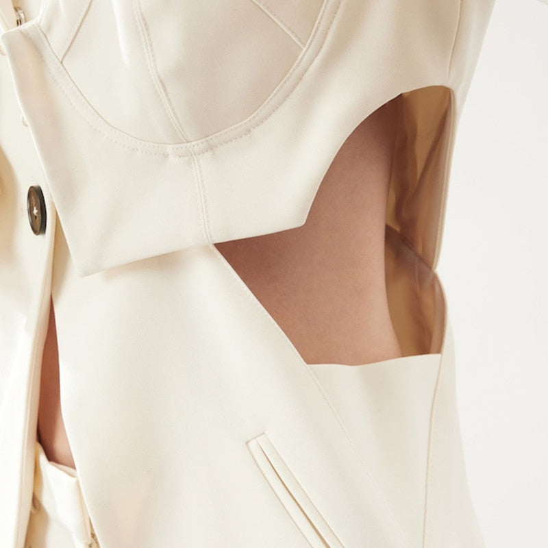 Sexy Hollow out Women Patchwork Blazers Tops