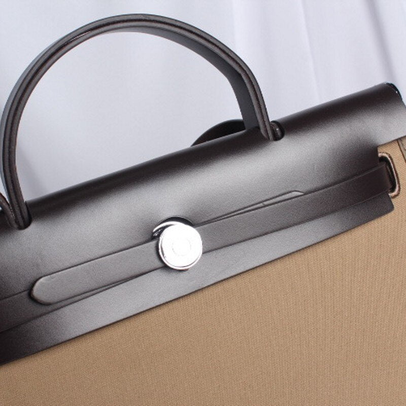 新しいファッションレザーとキャンバスのレディースバッグ