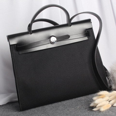 新しいファッションレザーとキャンバスのレディースバッグ