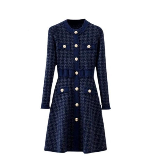 Women Winter Autumn Knitted Dress Knitwear Casual Mini