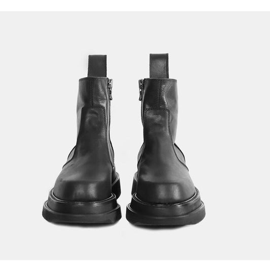 レザーミドルトップメンズレザーブーツ