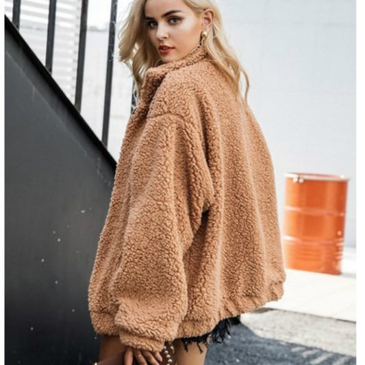 Female Overcoat Casual Teddy Outwear