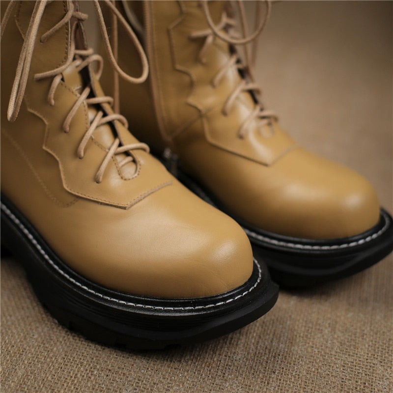 女性用本革快適ウール冬ブーツ