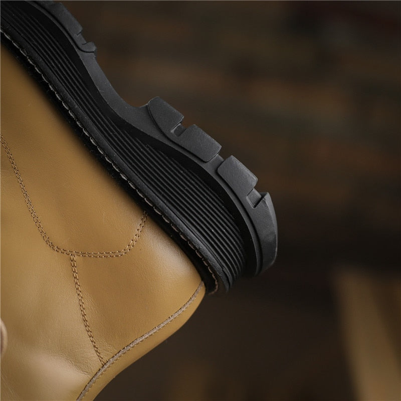 女性用本革快適ウール冬ブーツ