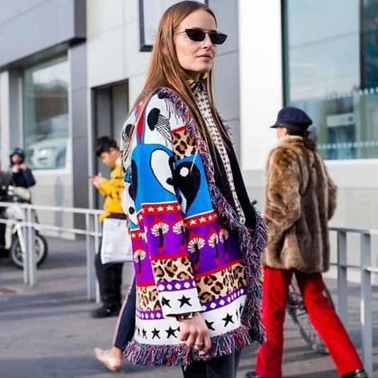 Women's bohemian cardigan sweater