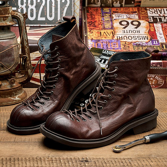 ヴィンテージ モーターサイクル レザーブーツ メンズ