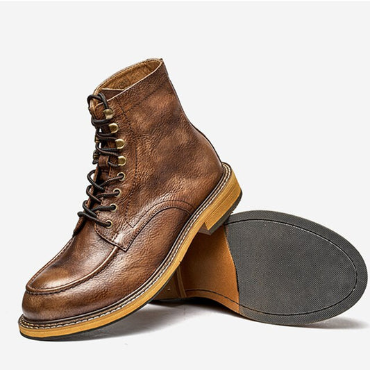 Military Boots Man Genuine Leather