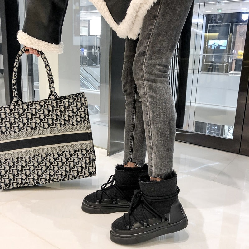 ラウンドトゥ スリッポン クロスタイ ファッション ブーティ レディース ボート