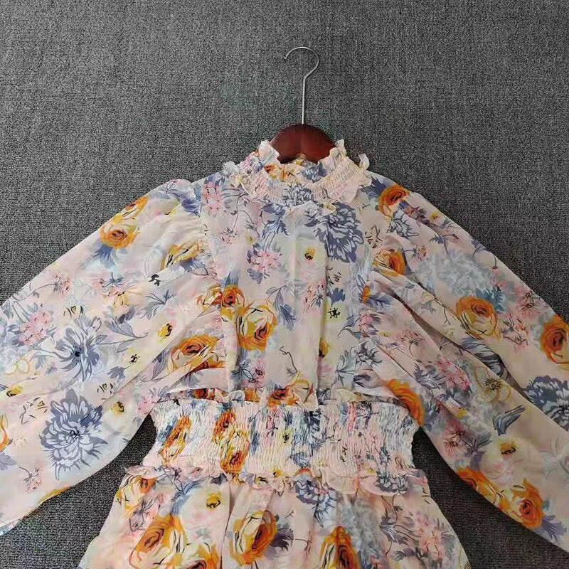 プルオーバープリント ヴィンテージドレス レディース ミッドドレス