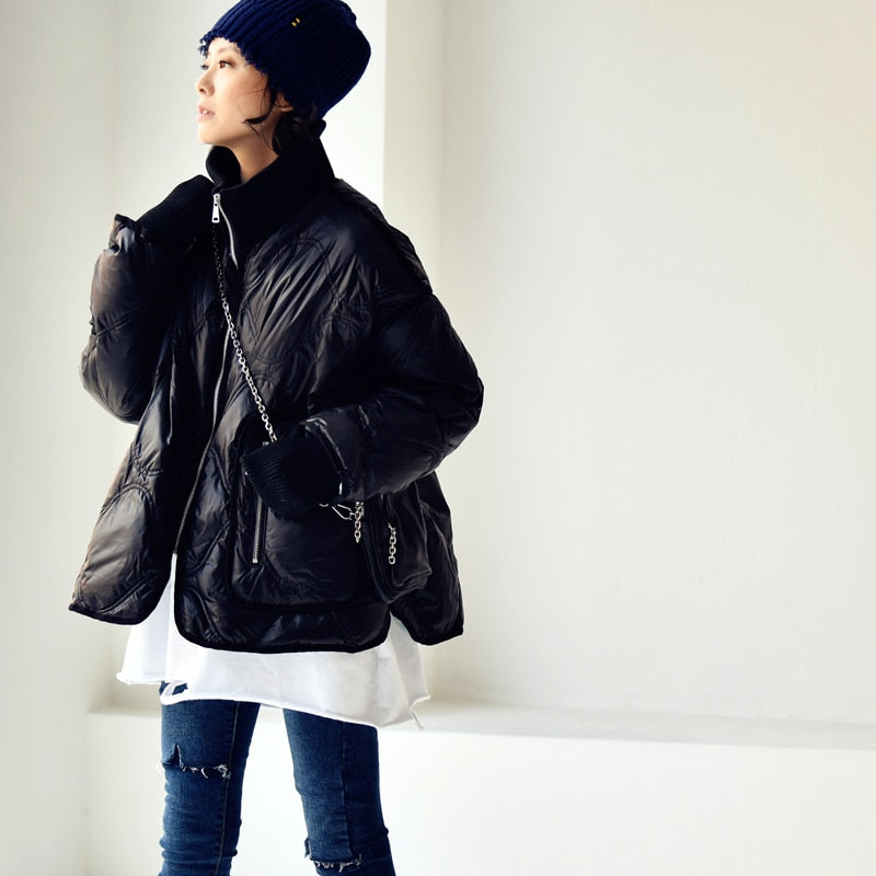 Big pocket asymmetrical loose joker