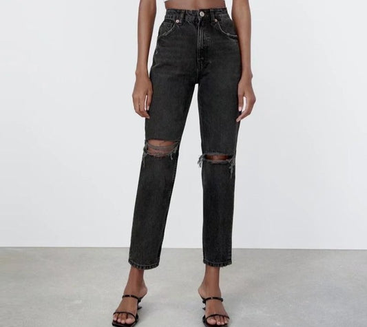 Women High Waist Loose Comfortable Jeans