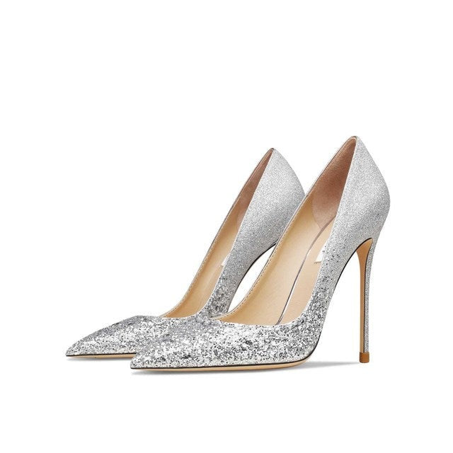 Real Leather Glitter Women Shoes