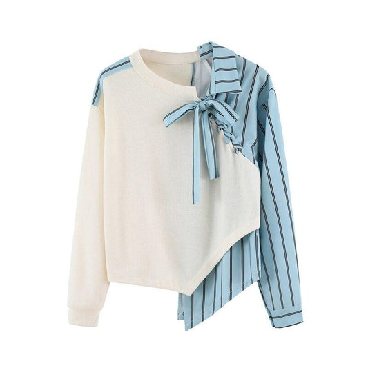 スプライシングイレギュラールーズスウェットシャツレディース