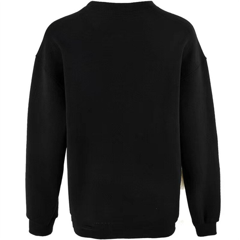 プルオーバー ラウンドネック ルーズ カジュアル スウェットシャツ